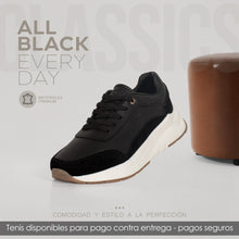 Cargar imagen en el visor de la galería, TENIS VLEZ NEGRO DAMA
