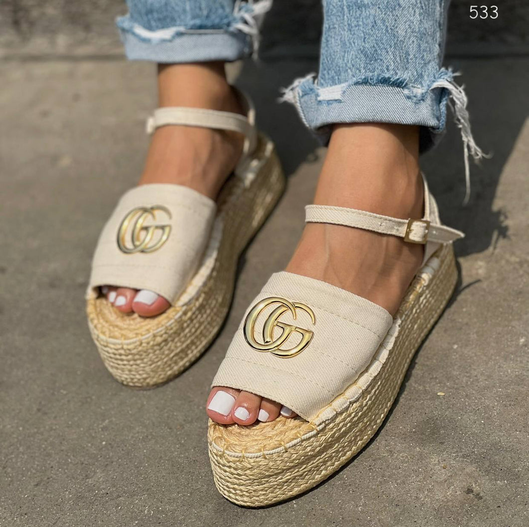 ESPADRILA SANDALIA MUJER GUCCI 533 BEIGE