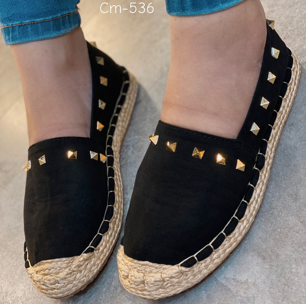 ESPADRILA MUJER 536 TACHES NEGRO